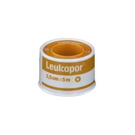 Plaster Leukopor 2,5cm x 5m, 1 szt.