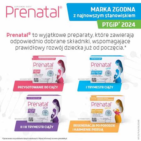 Prenatal UNO – witaminy z DHA dla kobiet w 1. trymestrze ciąży, 30+30 kapsułek