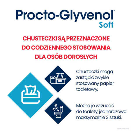 Procto-Glyvenol chusteczki nawiilżające Soft 30 sztuk