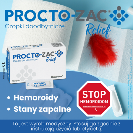 Procto-Zac Relief 10 czopków doodbytniczych