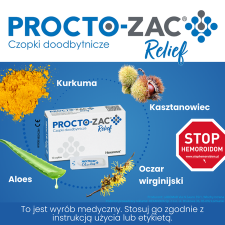 Procto-Zac Relief 10 czopków doodbytniczych