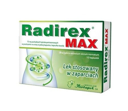 Radirex MAX 375mg, 10 kapsułki twarde 