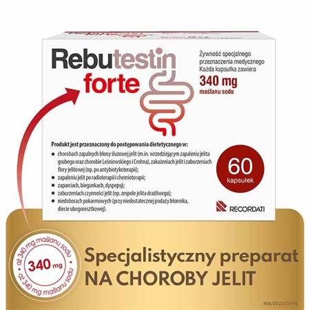 Rebutestin forte, 340 mg maślanu sodu, 60 kapsułek