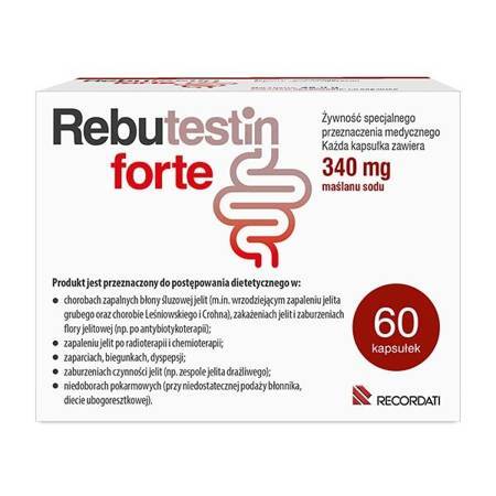 Rebutestin forte, 340 mg maślanu sodu, 60 kapsułek