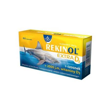 Rekinol Extra D3, 60 kapsułek 