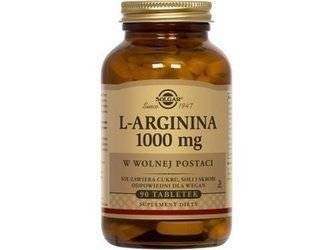 SOLGAR L-Arginina 1000 mg - w wolnej postaci, tabletki, 90 sztuk