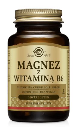 SOLGAR Magnez z witaminą B6 tabl. 100tabl.