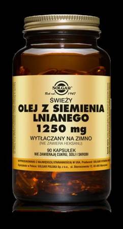 SOLGAR Olej z siemienia lnianego 1250 mg 90 kapsułek