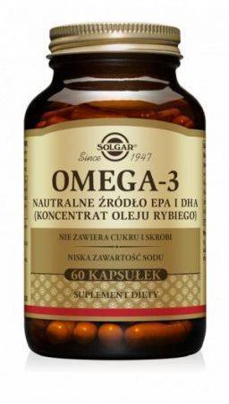 SOLGAR Omega 3 naturalne źródło EPA i DHA 60 kapsułek