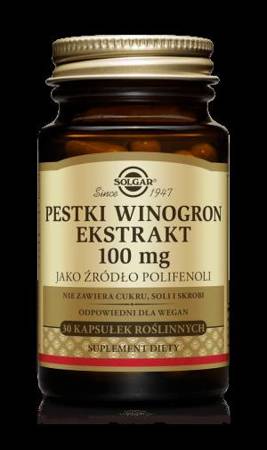 SOLGAR Pestki z Winogron ekstrakt 30 kapsułek