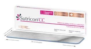 SUTRICON CC Plastry silikonowe z witaminą E .na blizny 5x30cm 5szuk,1 opakowanie