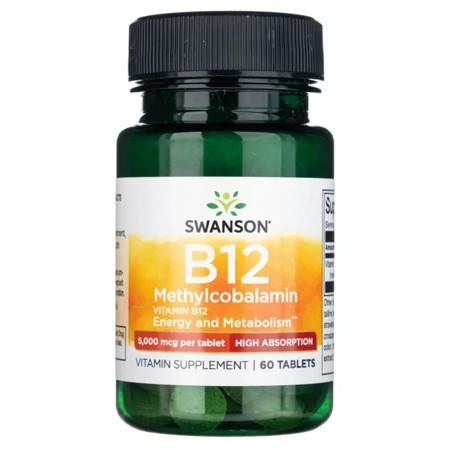 SWANSON Vitamin B12 5 mg, 60 tabletek