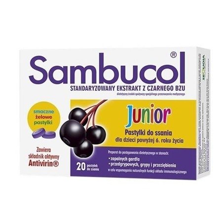 Sambucol Junior ,20 pastylek do ssania 