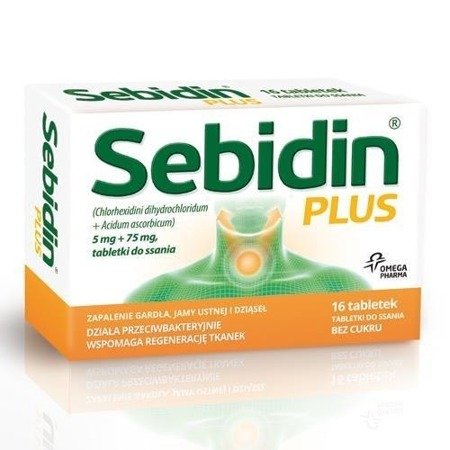 Sebidin Plus, 16 tabletek do ssania