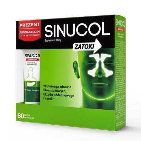 Sinucol Zatoki 60 tabletek + Aromabalsam 20g