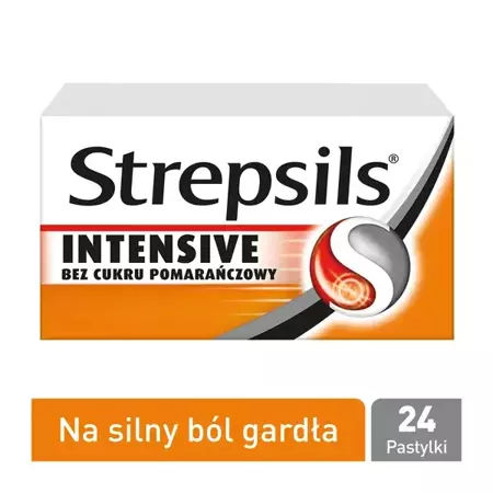 Strepsils Intensive bez cukru - smak pomarańczowy*24