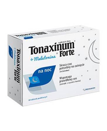 TONAXINUM FORTE + MELATONINA Na noc  60 tabletek, 