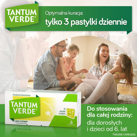 Tantum Verde smak cytrynowy, 20 pastylek