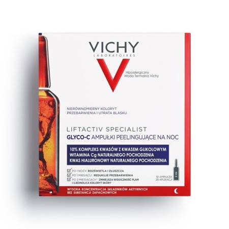 VICHY LIFTACTIV GLYCO-C Ampułki przeciw przebarwieniom na noc 10 ampułek, data ważności 2023/05