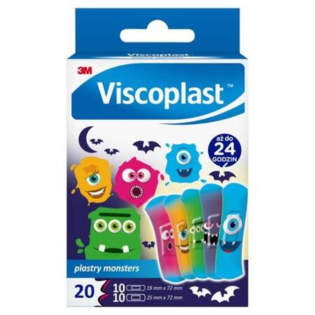 VISCOPLAST Plastry Monsters 20 szt.