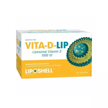 VITA-D-LIP Liposomal Vit D1000IU żel 30 saszetek po 5g, data ważności 2022/12