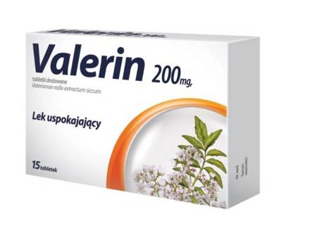Valerin 200 mg, 15 tabletek drażowanych
