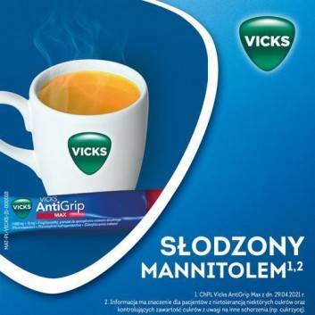 Vicks Vicks AntiGrip Max (SymptoMed Max) smak pomarańczowy , 10 saszetek