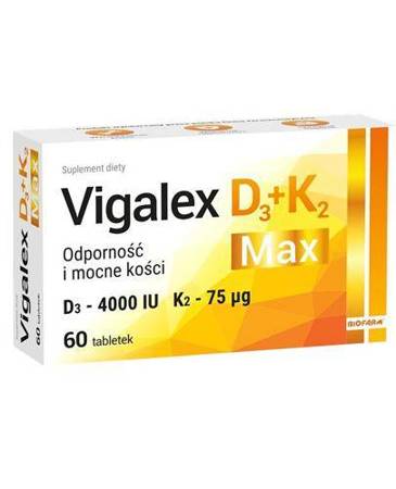 Vigalex D3 + K2 Max, 60 tabletek