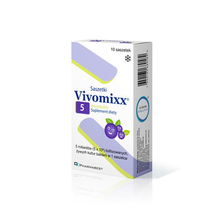 Vivomixx® Saszetki 5 mld o smaku borówkowym, 10 saszetek