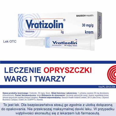 Vratizolin 3% krem, 3 g