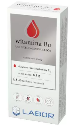 Witamina B12 Metylokobalamina Labor, 60 tabletek