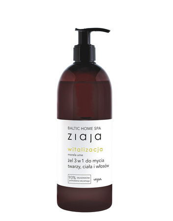 ZIAJA BALTIC Home SPA Witalizujący Żel 3w1 do mycia twarzy, ciała i włosów, 500 ml