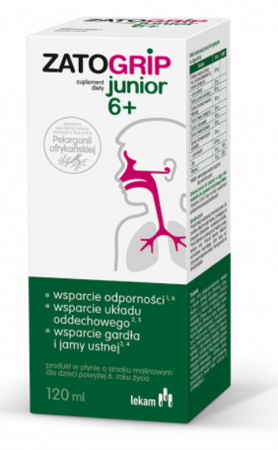 Zatogrip Junior 6+ syrop, 120 ml