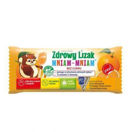 Zdrowy Lizak Mniam-Mniam smak pomarańczowy, 1szt